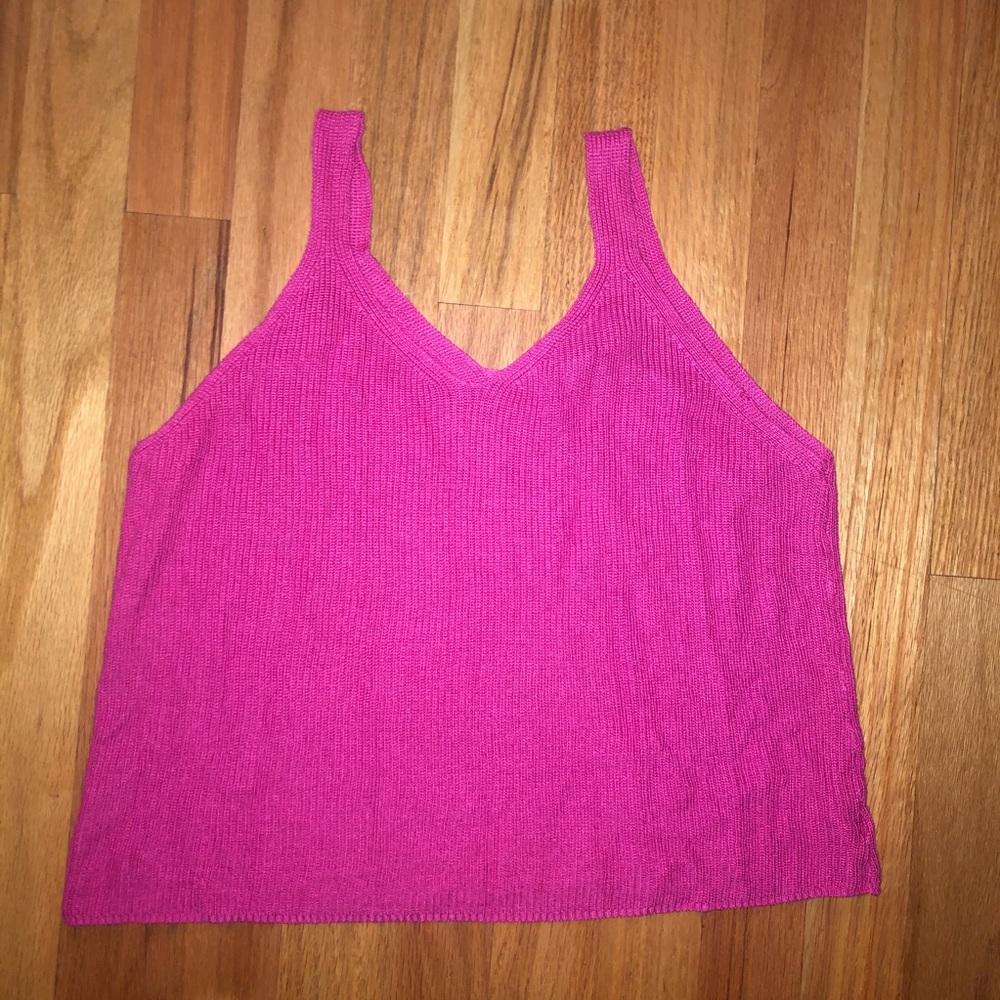 DREAMERS Hot Pink Crop Tank Top